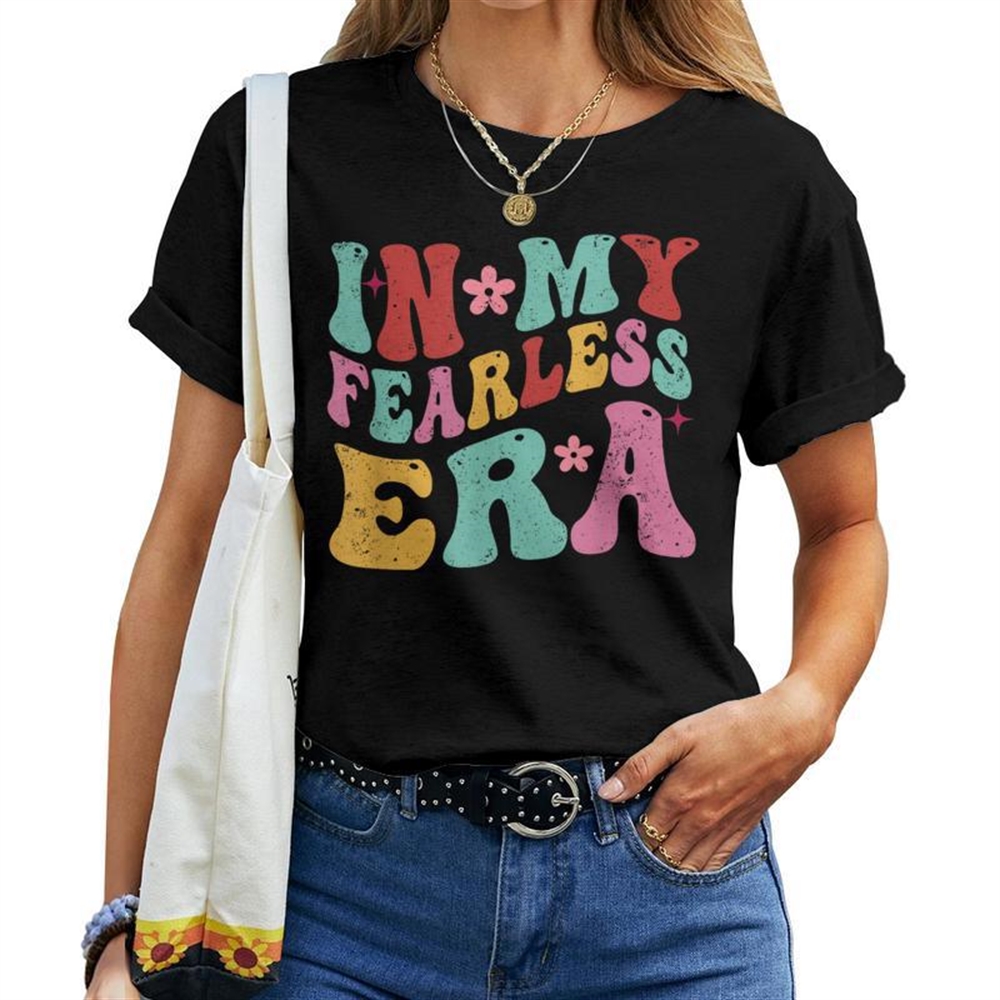 Women’s Retro Groovy Fearless Era T-Shirt for a Stylish Look