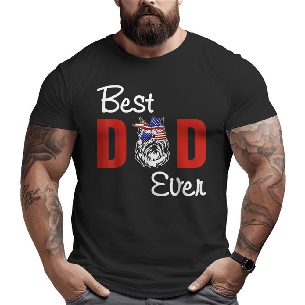 Best Brussels Griffon Dad Ever Dog Father’s Day Big And Tall Men T-shirt