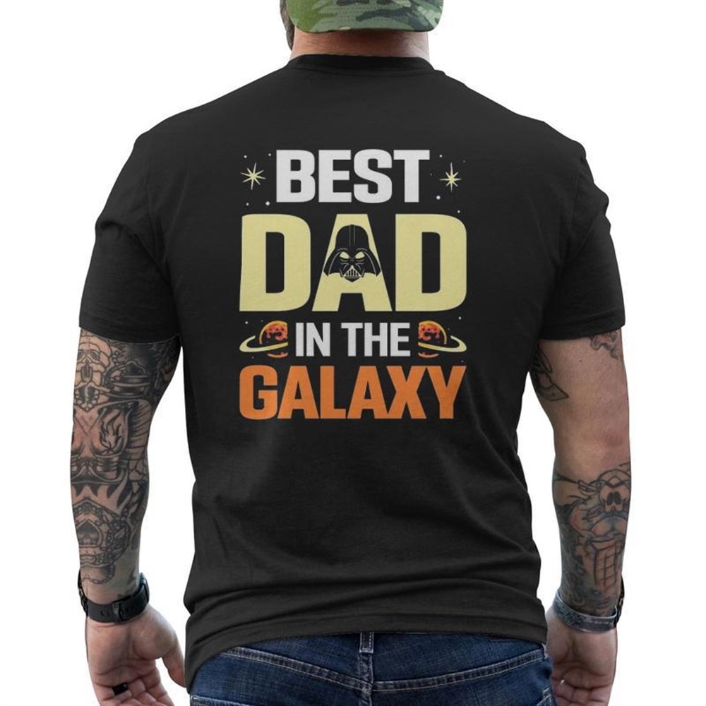 Best Dad In The Universe Father’s Day Mens Back Print T-shirt