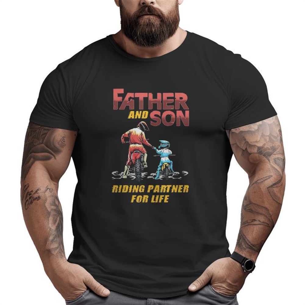 Father And Son Riding Partner For Life Big And Tall Men T-shirt