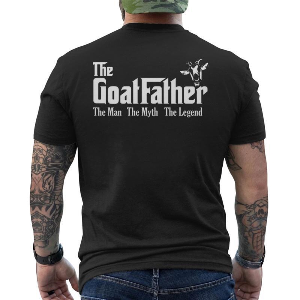 Goat Lover For Dad The Goat Father Men’s T-shirt Back Print