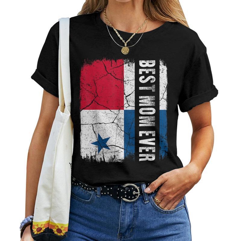 Best Panamanian Mom Ever Panama Flag Mother’s Day Women T-shirt